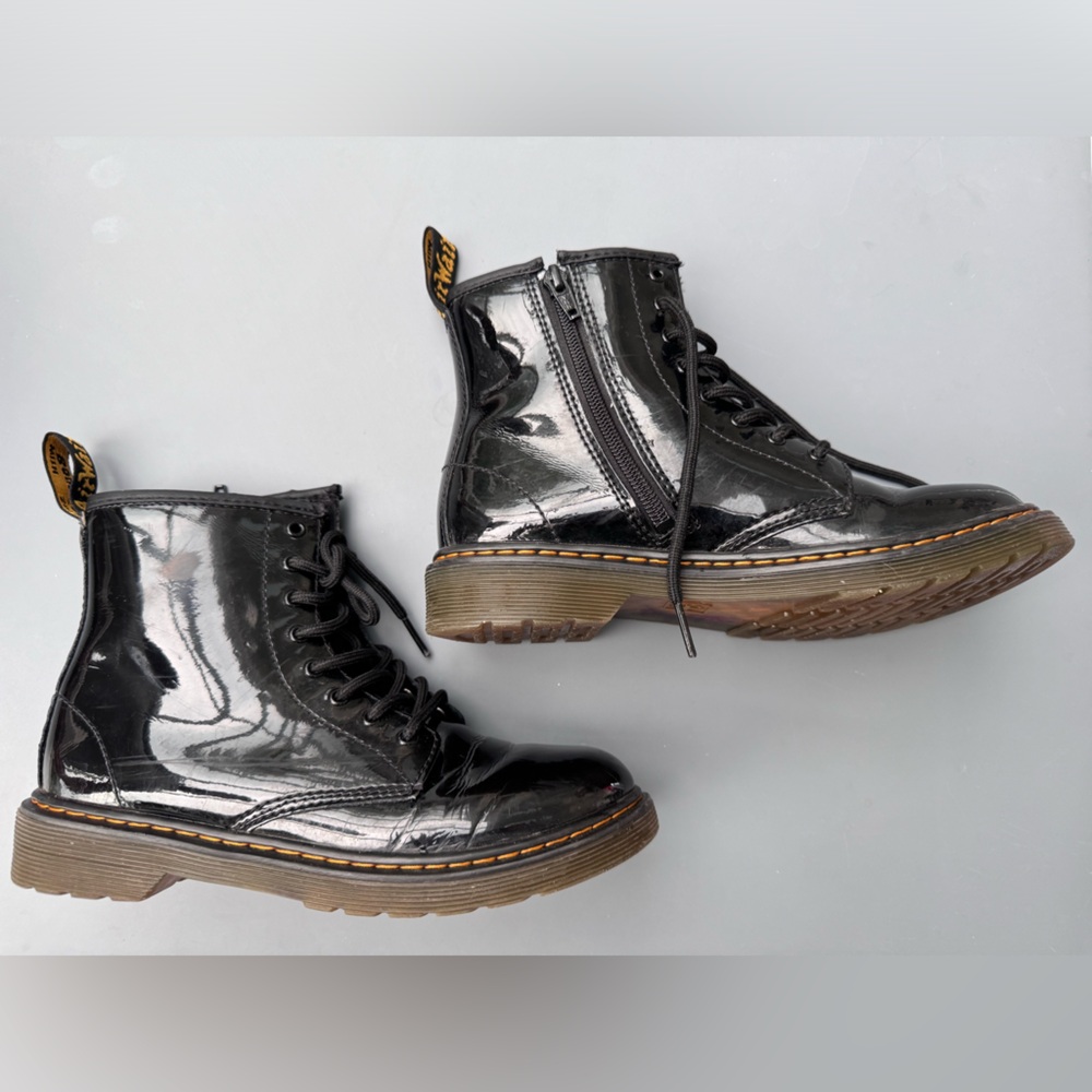 Dr. Martens 1460 Black Patten Leather Combat Boots - Women’s Size 5